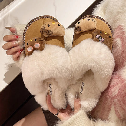 Sanrio Hello Kitty Winter Plush Slippers