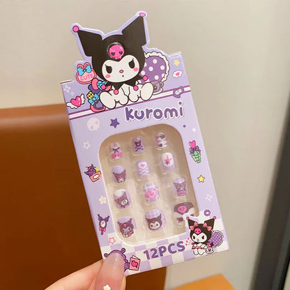 12pcs Sanrio press on nails Set