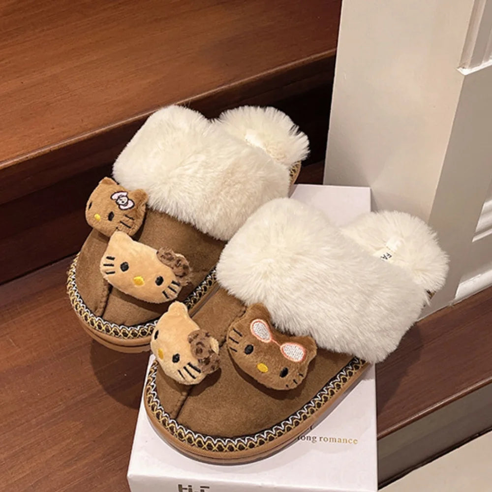 Sanrio Hello Kitty Winter Plush Slippers