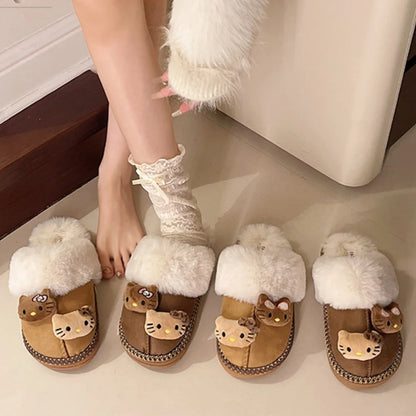 Sanrio Hello Kitty Winter Plush Slippers