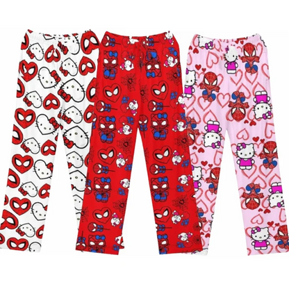 Hello Kitty/spiderman cotton Loose Ladies Pajama Pants