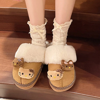 Sanrio Hello Kitty Winter Plush Slippers