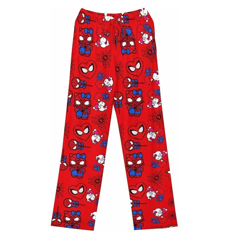 Hello Kitty/spiderman cotton Loose Ladies Pajama Pants