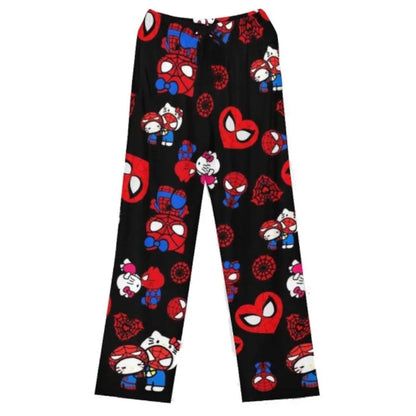 Hello Kitty/spiderman cotton Loose Ladies Pajama Pants