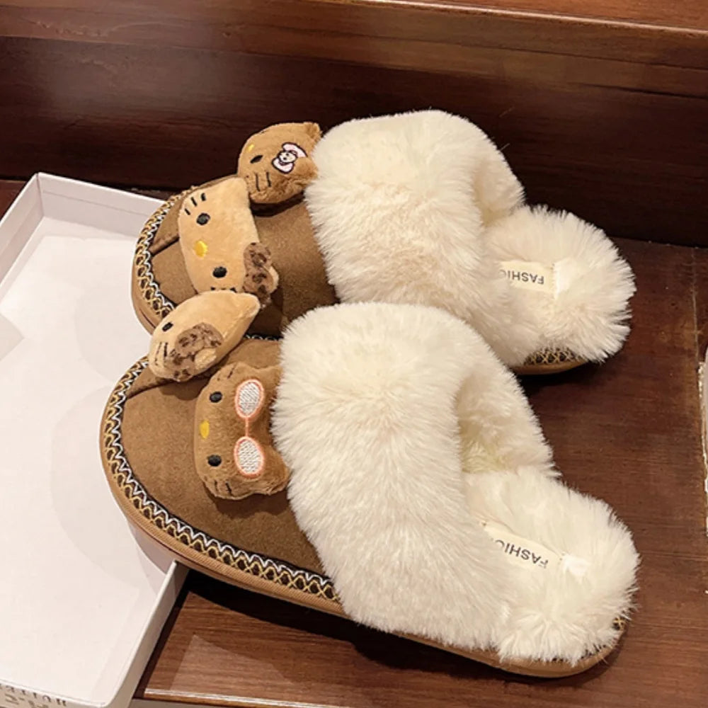 Sanrio Hello Kitty Winter Plush Slippers