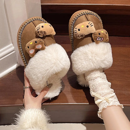 Sanrio Hello Kitty Winter Plush Slippers