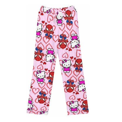 Hello Kitty/spiderman cotton Loose Ladies Pajama Pants