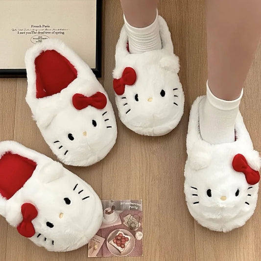 Hello Kitty Plush Slippers